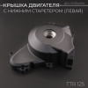Крышка двигателя (левая) TTR-125 (с нижним стартером, 6 катушек) черная "BEEZMOTO"