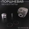 Поршневая китайской бензопилы (ЦПГ) 52см3 (Ø45) (черная) "BEEZMOTO"