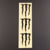 Наклейка логотип MONSTER ENERGY (5x6см, 3шт, черная) (#HTC10103)