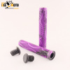 Грипсы для самоката, велосипеда и трюкового самоката 165mm (Ø21mm, черно-фиолетовые) "BEEZMOTO"
