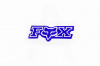 Наклейка логотип FOX (7x2см, 10шт, синий) (#4907)