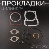 Прокладки цилиндра (набор) 4T CG 250 (полный) "ZUNA"