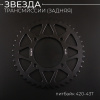 Звезда трансмиссии (задняя) питбайк 420-43T (L-92mm, Ø76mm, аллюминиевая, черная) "BEEZMOTO"
